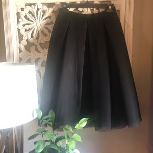 Soprano Black Mesh Midi Skirt